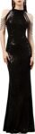 Women's Mermaid Evening Dress Long Sequin Tassel Prom Gown Elegant Bridesmaid Wedding Party Style